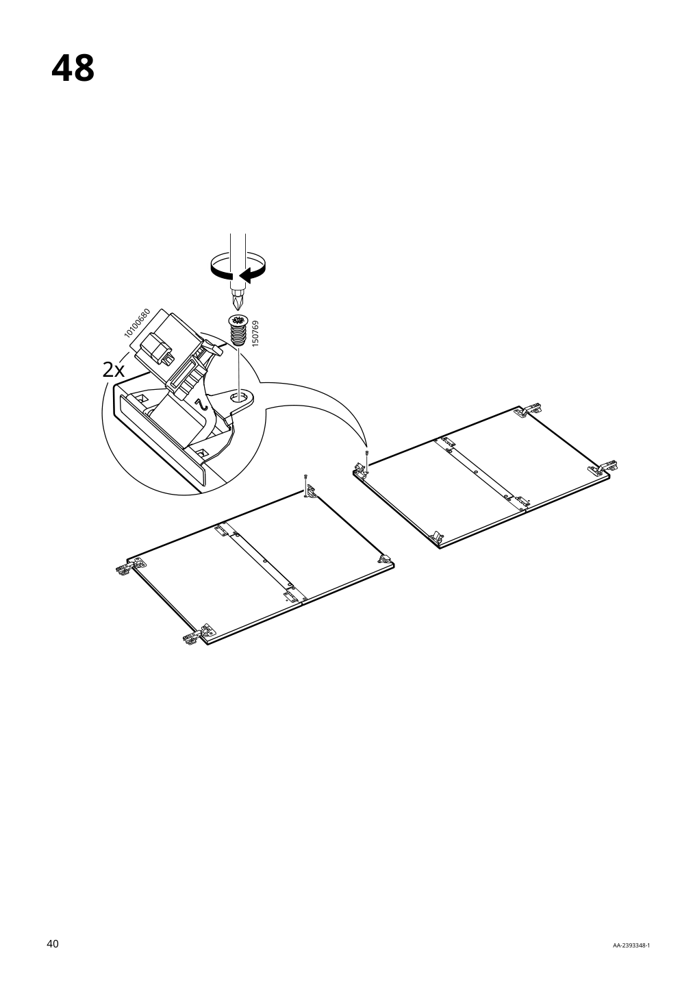 Assembly instructions for IKEA Boastad sideboard black oak veneer | Page 40 - IKEA BOASTAD storage combination 395.352.18