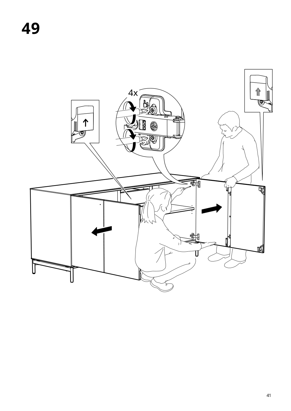 Assembly instructions for IKEA Boastad sideboard black oak veneer | Page 41 - IKEA BOASTAD sideboard 305.070.12