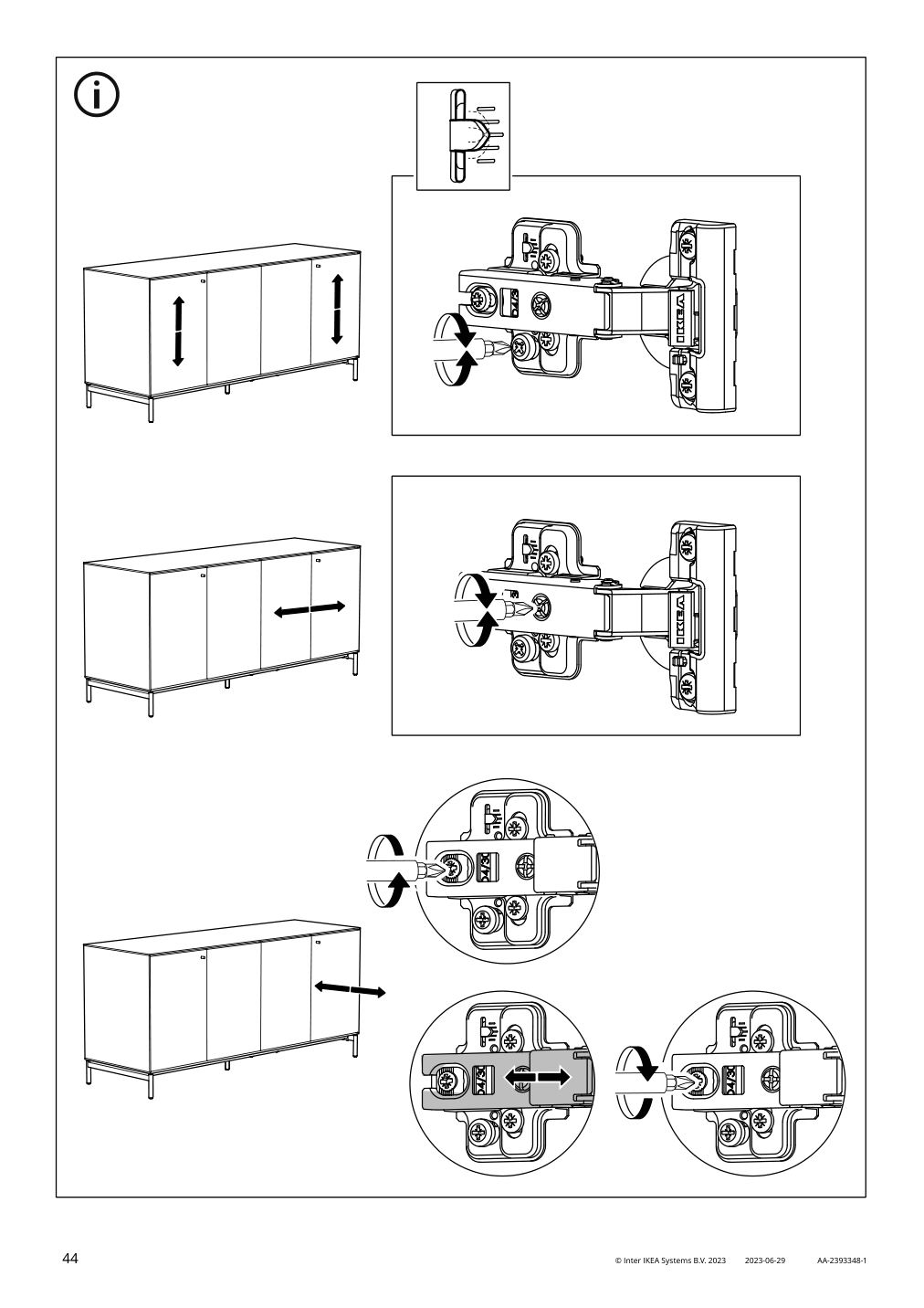 Assembly instructions for IKEA Boastad sideboard black oak veneer | Page 44 - IKEA BOASTAD sideboard 305.070.12