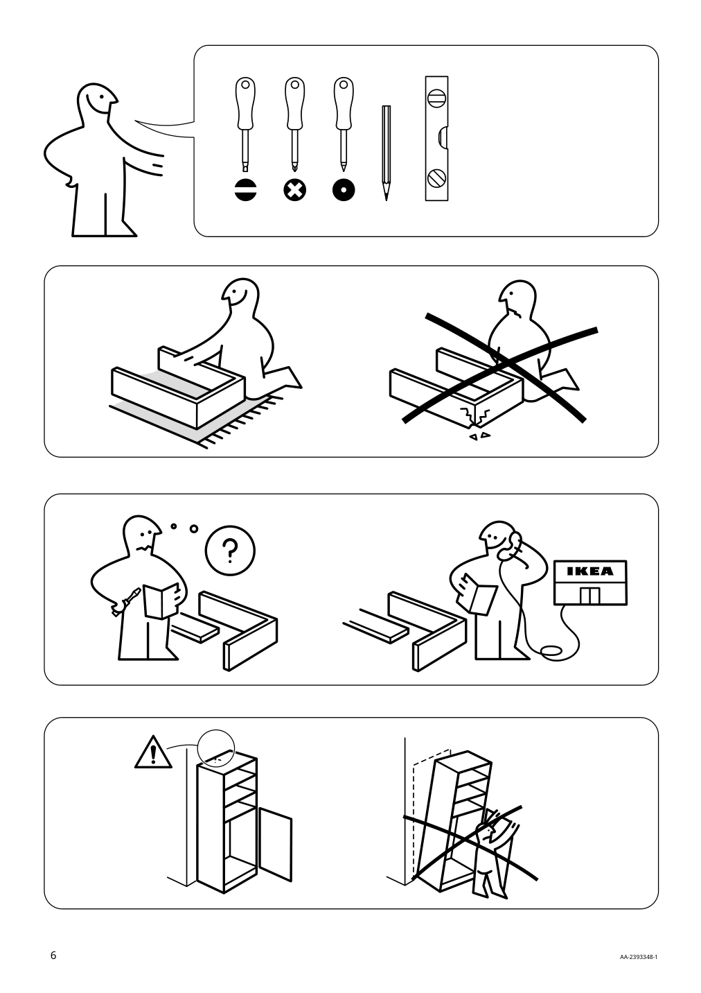 Assembly instructions for IKEA Boastad sideboard black oak veneer | Page 6 - IKEA BOASTAD storage combination 395.352.18