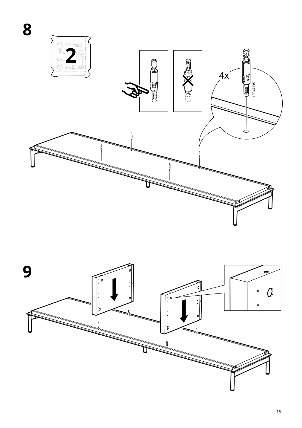 Assembly instructions for IKEA Boastad tv unit black oak veneer | Page 15 - IKEA BOASTAD TV unit 005.070.56