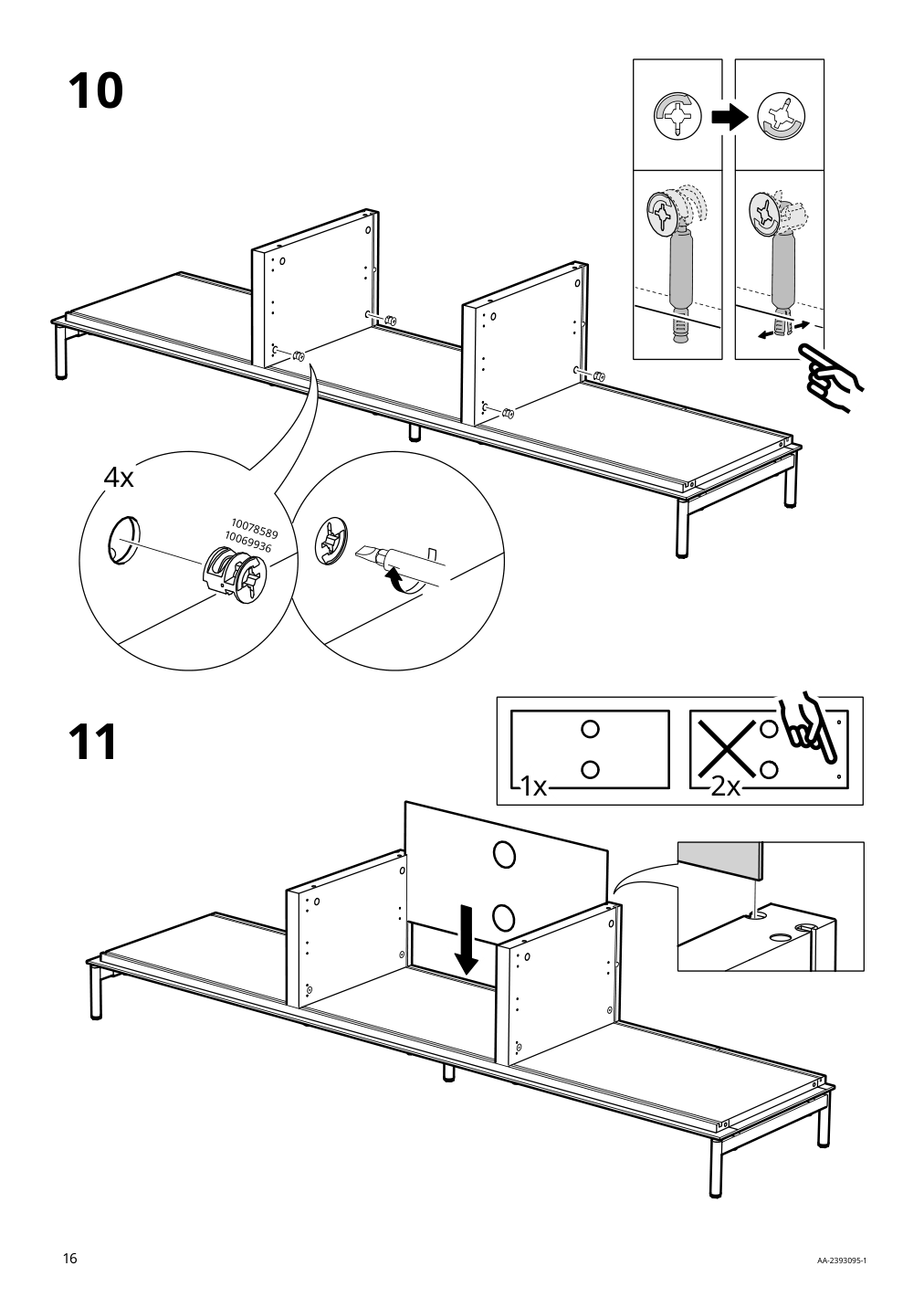 Assembly instructions for IKEA Boastad tv unit black oak veneer | Page 16 - IKEA BOASTAD TV storage combination 195.352.19