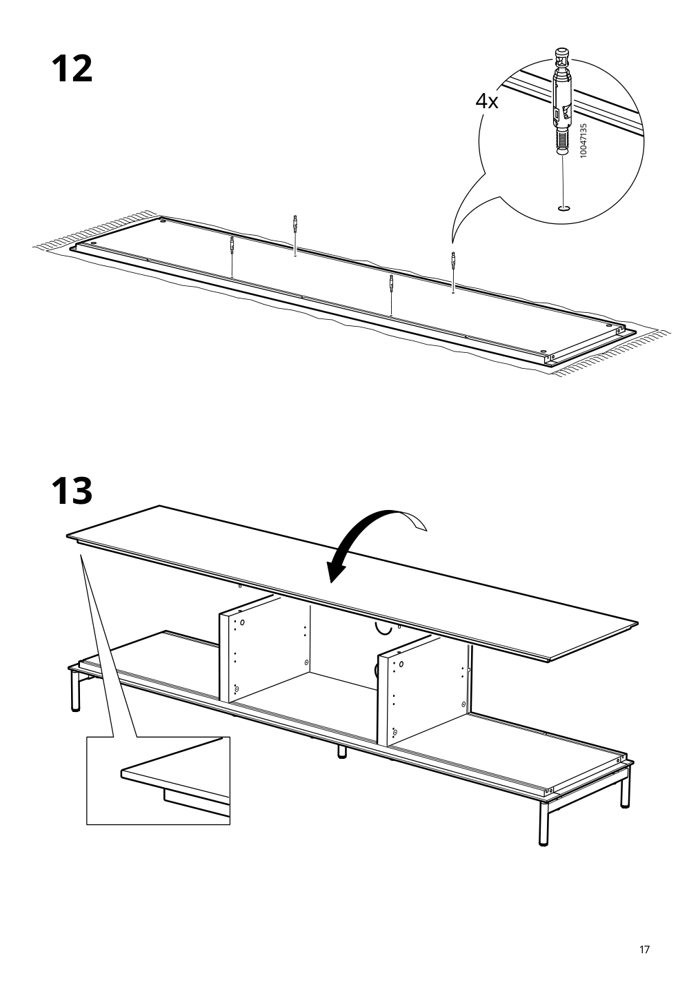 Assembly instructions for IKEA Boastad tv unit black oak veneer | Page 17 - IKEA BOASTAD TV storage combination 195.352.19