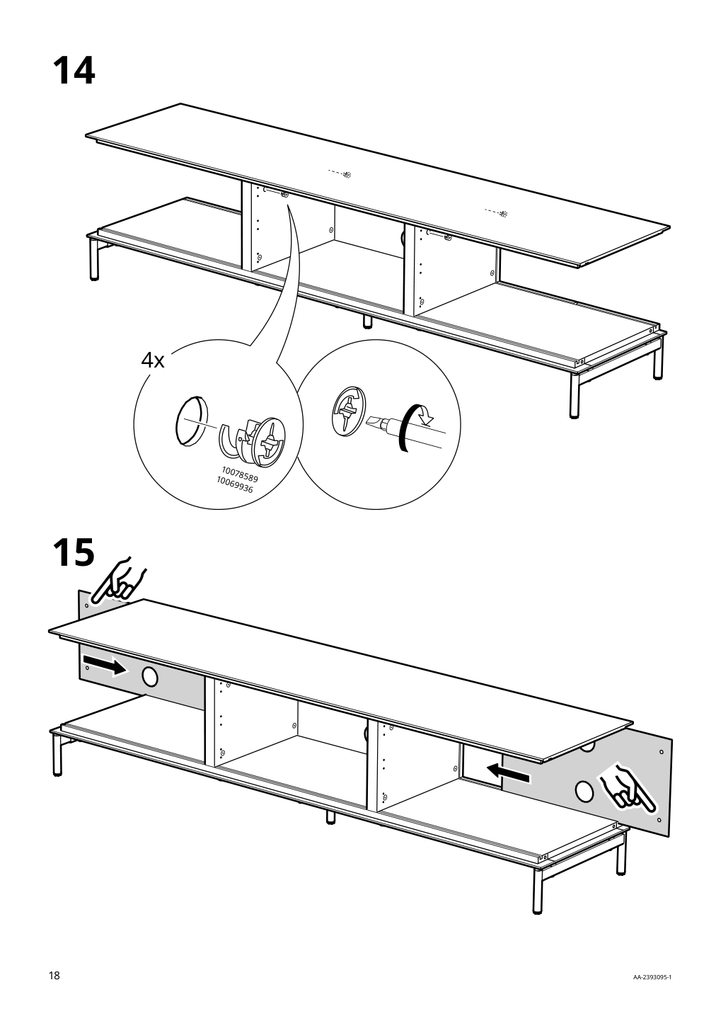 Assembly instructions for IKEA Boastad tv unit black oak veneer | Page 18 - IKEA BOASTAD TV unit 005.070.56