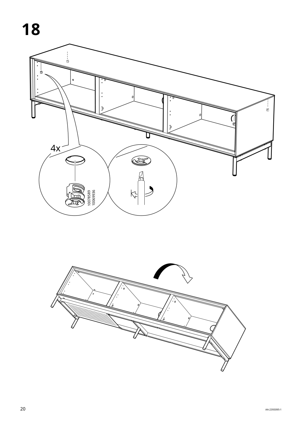 Assembly instructions for IKEA Boastad tv unit black oak veneer | Page 20 - IKEA BOASTAD TV storage combination 195.352.19