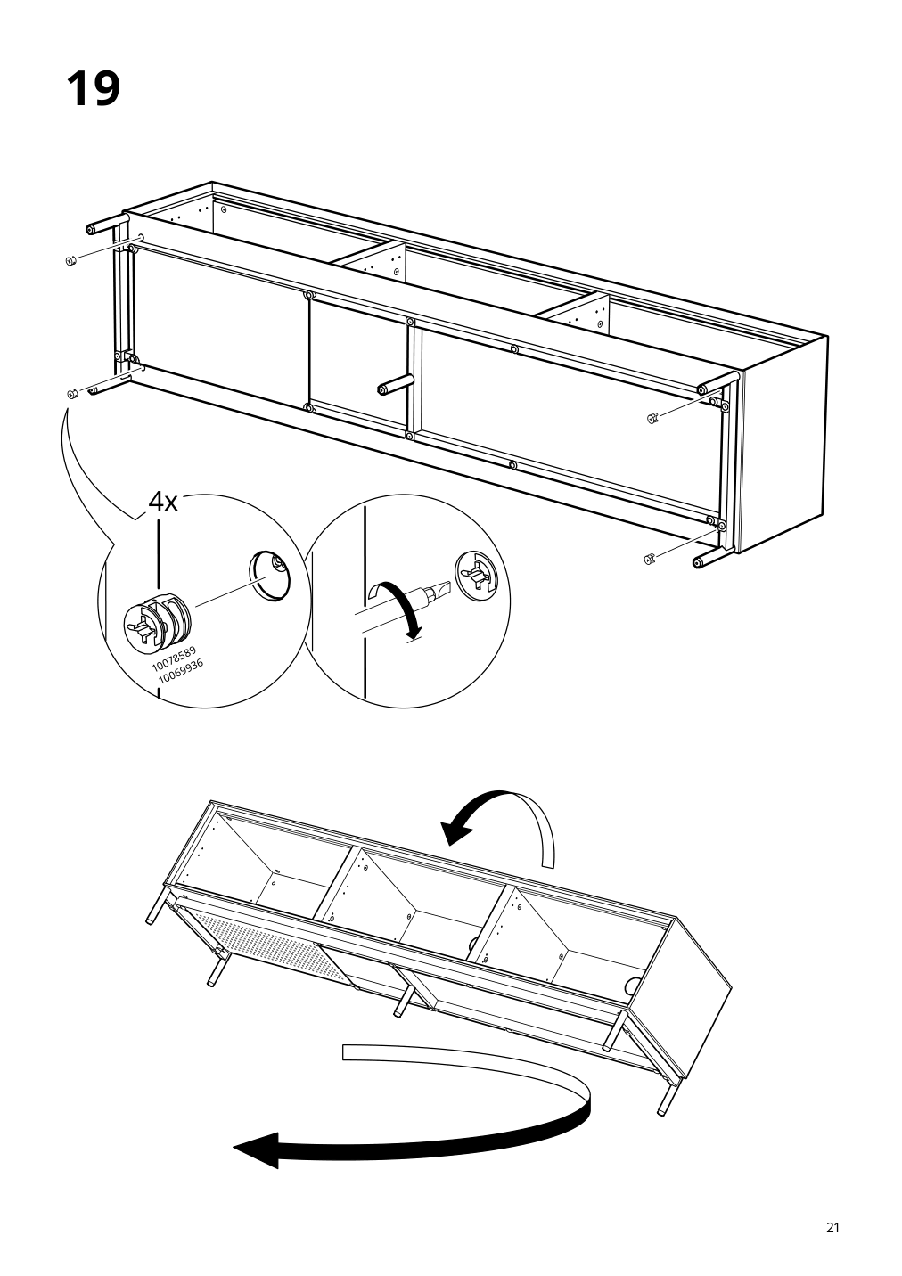 Assembly instructions for IKEA Boastad tv unit black oak veneer | Page 21 - IKEA BOASTAD TV storage combination 195.352.19