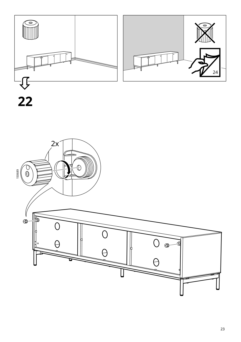 Assembly instructions for IKEA Boastad tv unit black oak veneer | Page 23 - IKEA BOASTAD TV unit 005.070.56