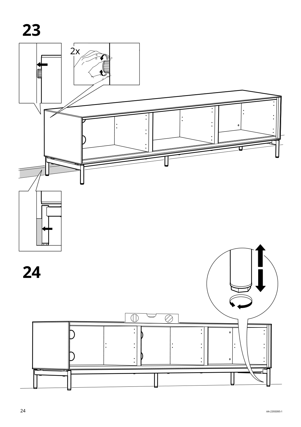 Assembly instructions for IKEA Boastad tv unit black oak veneer | Page 24 - IKEA BOASTAD TV storage combination 195.352.19