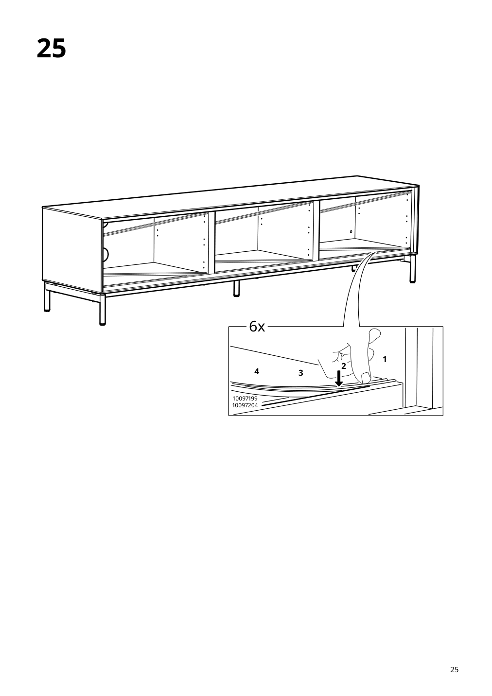 Assembly instructions for IKEA Boastad tv unit black oak veneer | Page 25 - IKEA BOASTAD TV storage combination 195.352.19