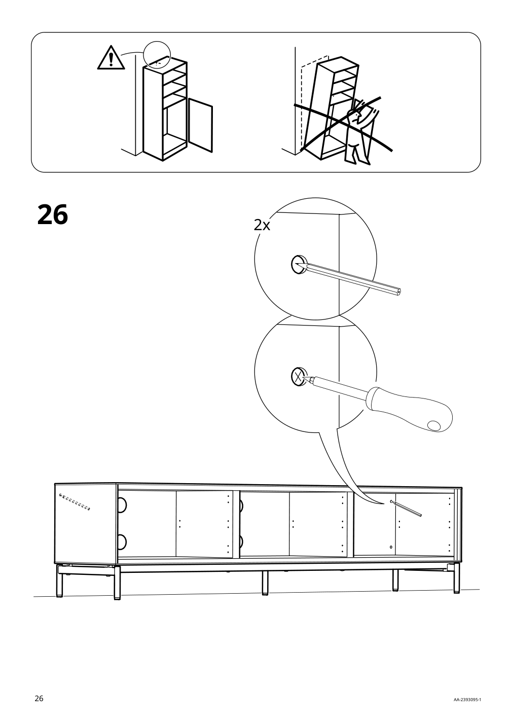 Assembly instructions for IKEA Boastad tv unit black oak veneer | Page 26 - IKEA BOASTAD TV unit 005.070.56