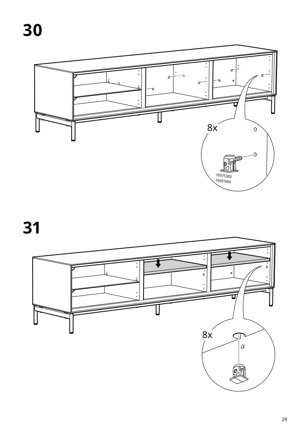 Assembly instructions for IKEA Boastad tv unit black oak veneer | Page 29 - IKEA BOASTAD TV storage combination 195.352.19