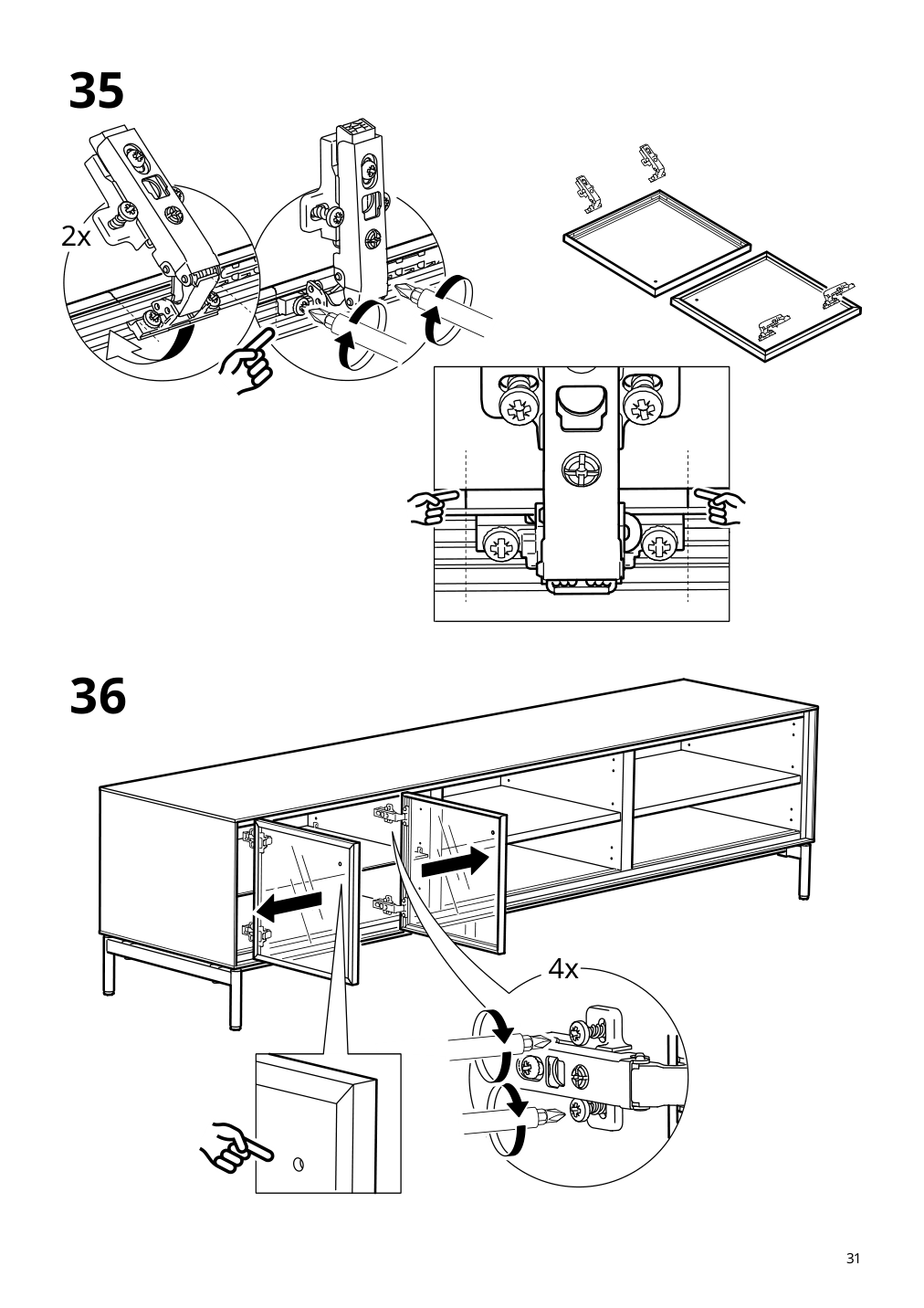 Assembly instructions for IKEA Boastad tv unit black oak veneer | Page 31 - IKEA BOASTAD TV storage combination 195.352.19