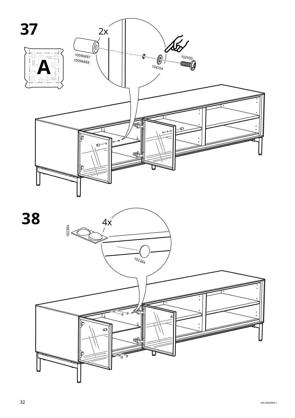 Assembly instructions for IKEA Boastad tv unit black oak veneer | Page 32 - IKEA BOASTAD TV storage combination 195.352.19