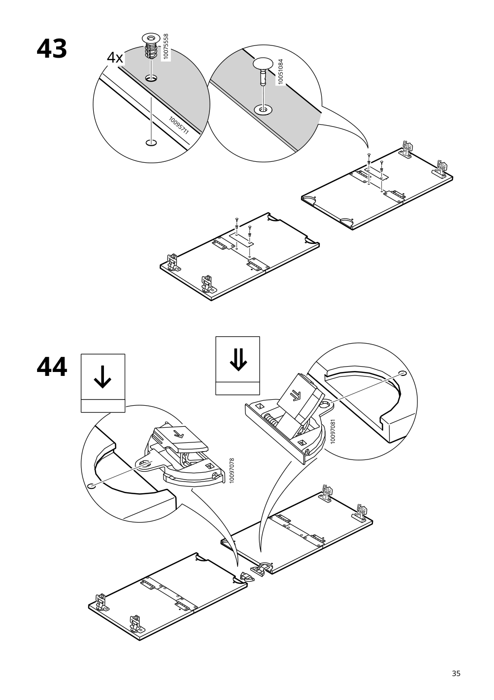 Assembly instructions for IKEA Boastad tv unit black oak veneer | Page 35 - IKEA BOASTAD TV storage combination 195.352.19