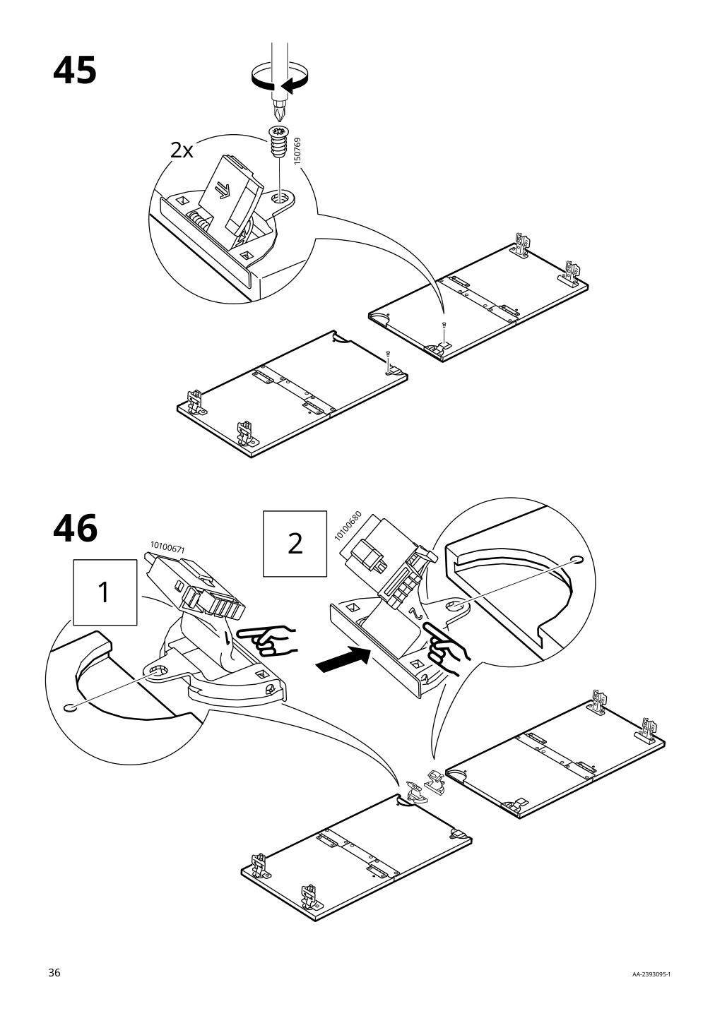 Assembly instructions for IKEA Boastad tv unit black oak veneer | Page 36 - IKEA BOASTAD TV unit 005.070.56