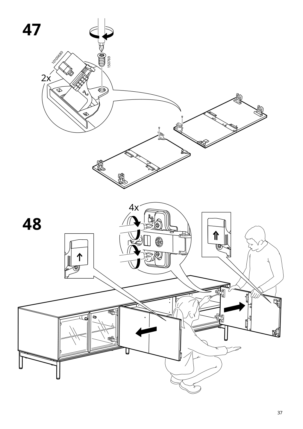 Assembly instructions for IKEA Boastad tv unit black oak veneer | Page 37 - IKEA BOASTAD TV unit 005.070.56