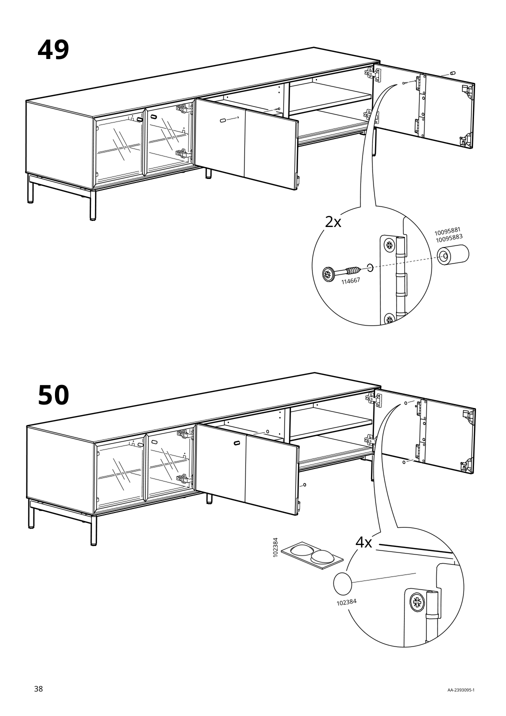 Assembly instructions for IKEA Boastad tv unit black oak veneer | Page 38 - IKEA BOASTAD TV unit 005.070.56