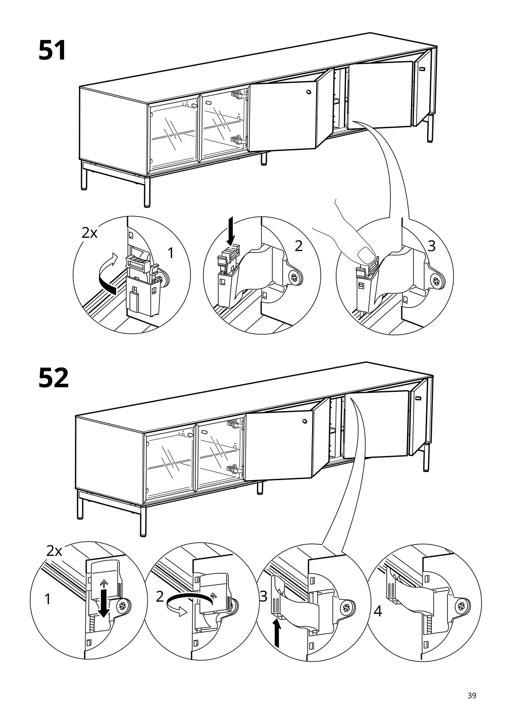 Assembly instructions for IKEA Boastad tv unit black oak veneer | Page 39 - IKEA BOASTAD TV unit 005.070.56