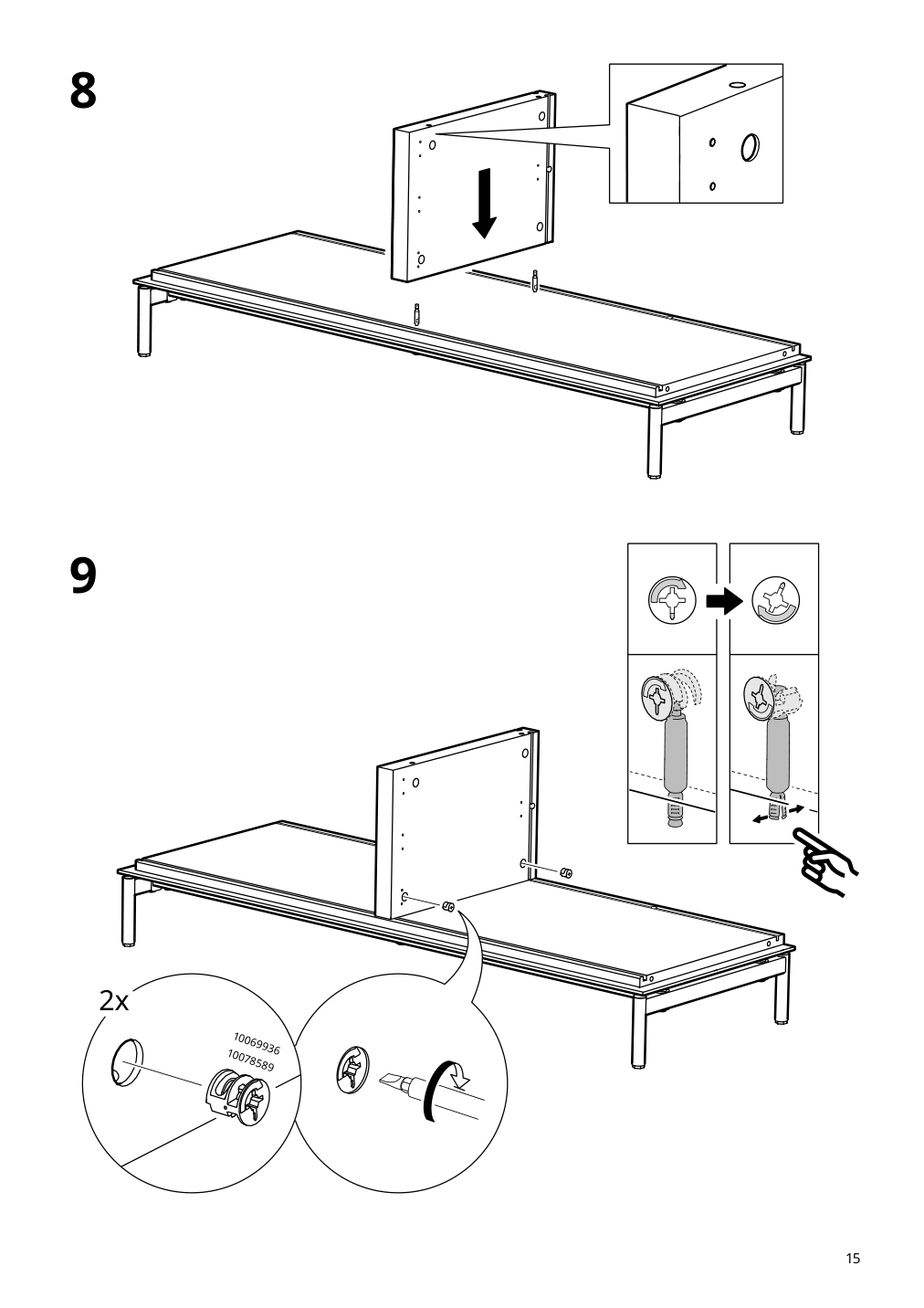 Assembly instructions for IKEA Boastad tv unit black oak veneer | Page 15 - IKEA BOASTAD TV storage combination 595.352.22