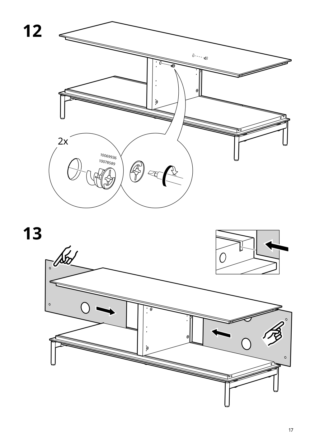 Assembly instructions for IKEA Boastad tv unit black oak veneer | Page 17 - IKEA BOASTAD TV storage combination 595.352.22