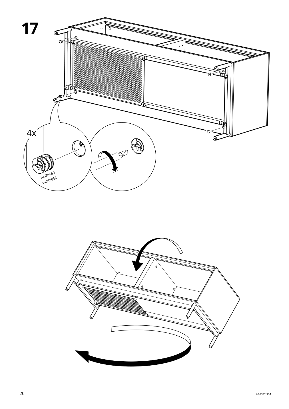 Assembly instructions for IKEA Boastad tv unit black oak veneer | Page 20 - IKEA BOASTAD TV storage combination 595.352.22