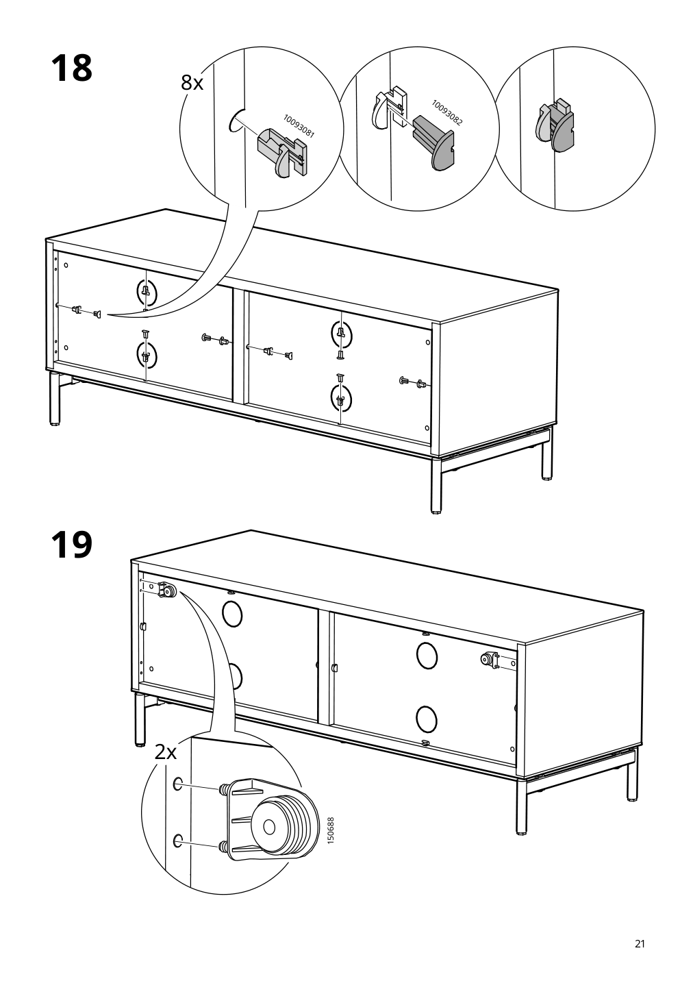 Assembly instructions for IKEA Boastad tv unit black oak veneer | Page 21 - IKEA BOASTAD TV storage combination 595.352.22