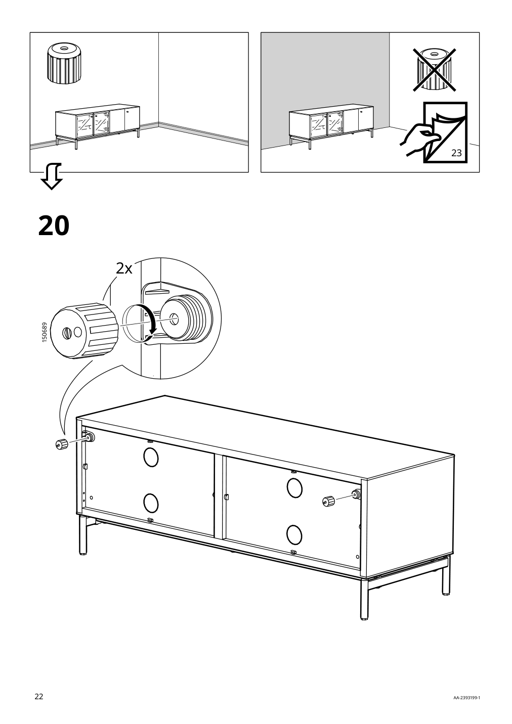 Assembly instructions for IKEA Boastad tv unit black oak veneer | Page 22 - IKEA BOASTAD TV unit 805.070.24