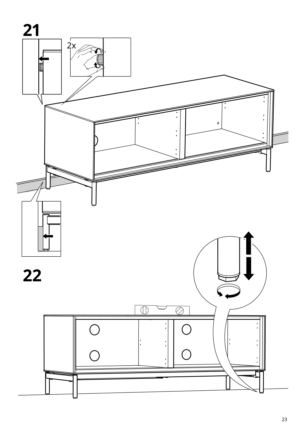 Assembly instructions for IKEA Boastad tv unit black oak veneer | Page 23 - IKEA BOASTAD TV unit 805.070.24