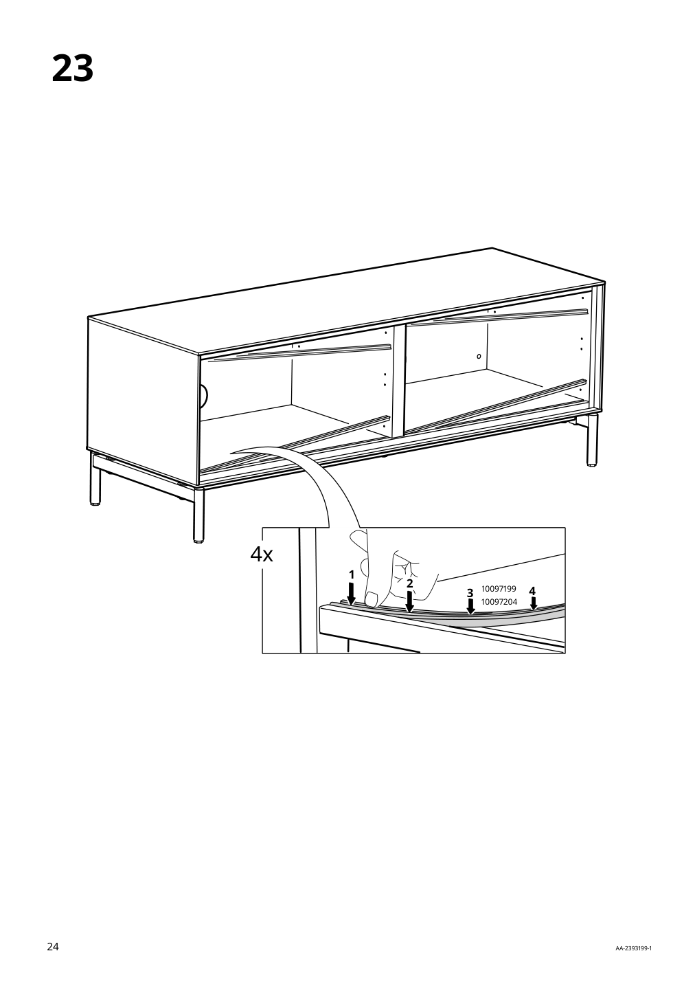 Assembly instructions for IKEA Boastad tv unit black oak veneer | Page 24 - IKEA BOASTAD TV unit 805.070.24