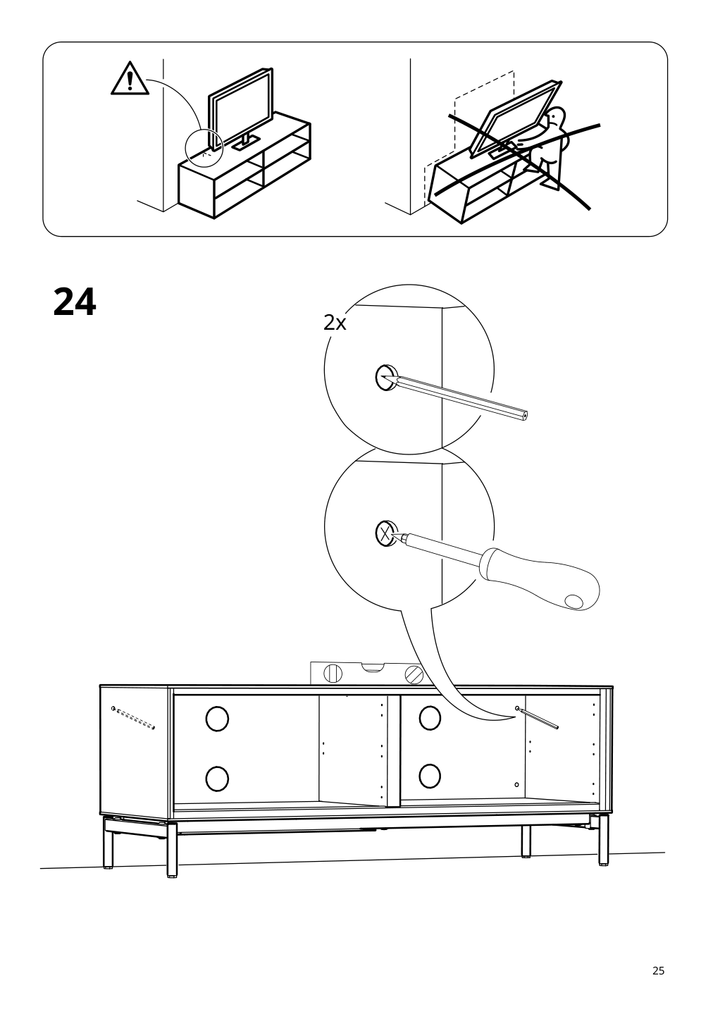 Assembly instructions for IKEA Boastad tv unit black oak veneer | Page 25 - IKEA BOASTAD TV storage combination 595.352.22