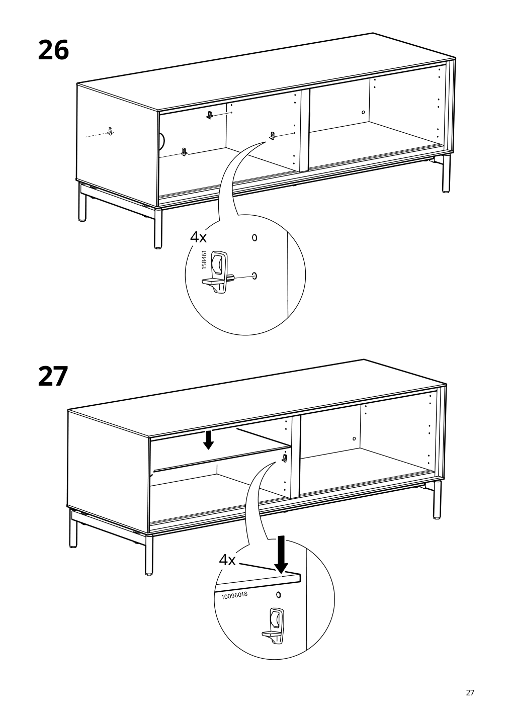 Assembly instructions for IKEA Boastad tv unit black oak veneer | Page 27 - IKEA BOASTAD TV storage combination 595.352.22