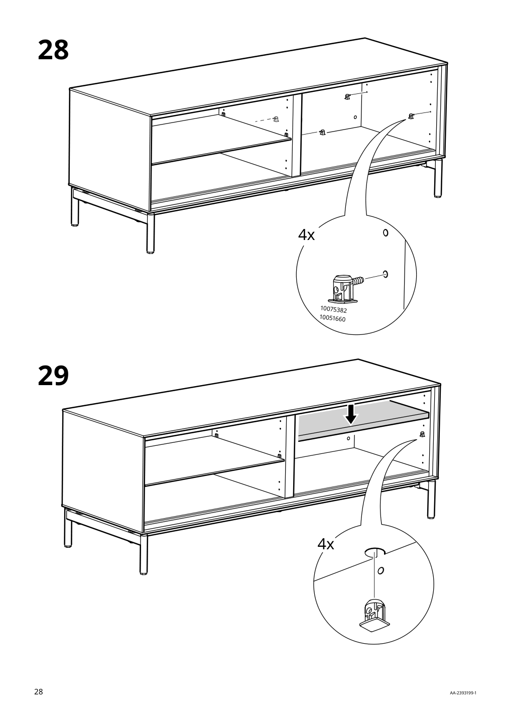 Assembly instructions for IKEA Boastad tv unit black oak veneer | Page 28 - IKEA BOASTAD TV unit 805.070.24