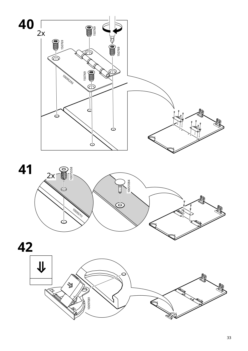 Assembly instructions for IKEA Boastad tv unit black oak veneer | Page 33 - IKEA BOASTAD TV storage combination 595.352.22