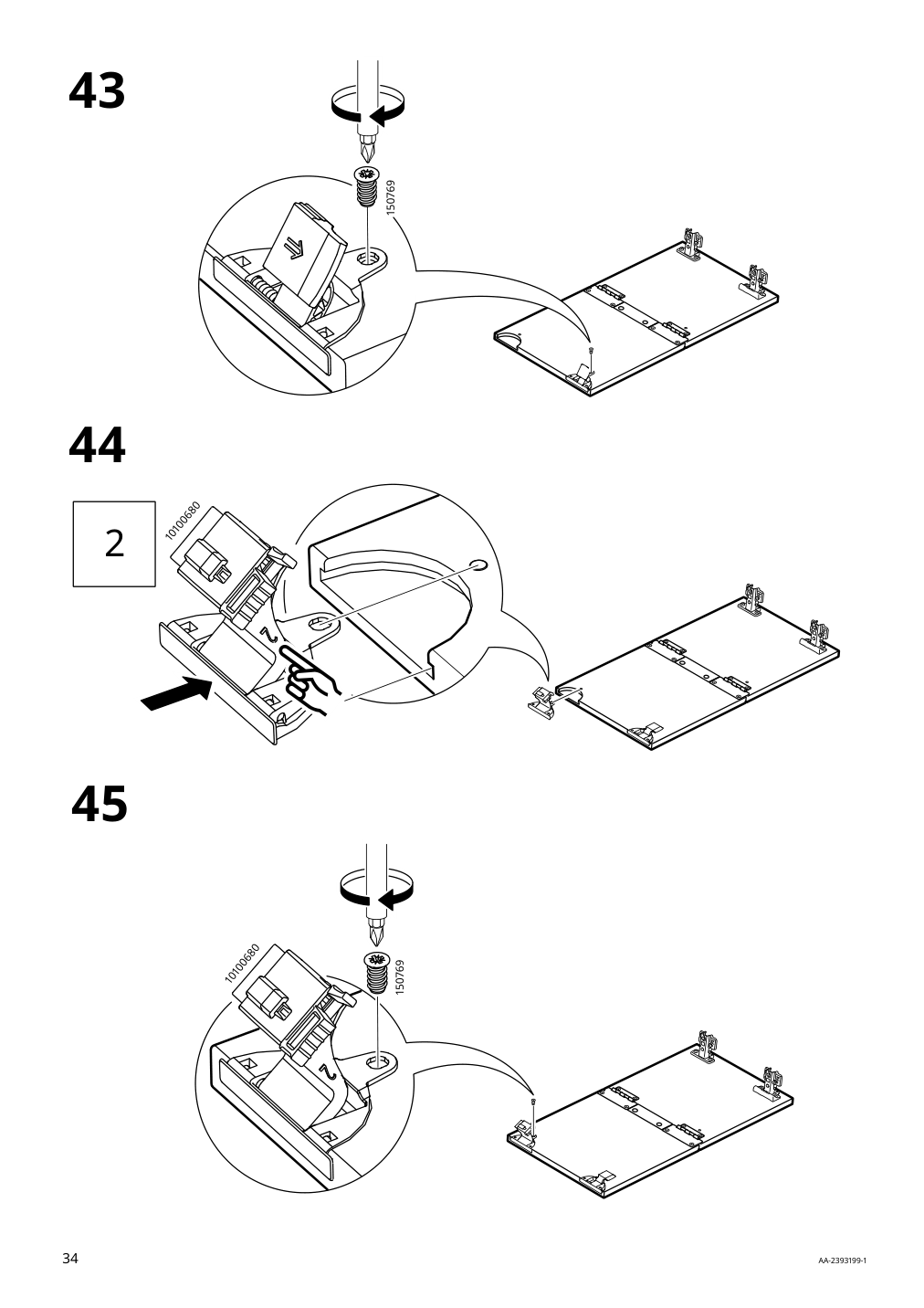 Assembly instructions for IKEA Boastad tv unit black oak veneer | Page 34 - IKEA BOASTAD TV storage combination 595.352.22