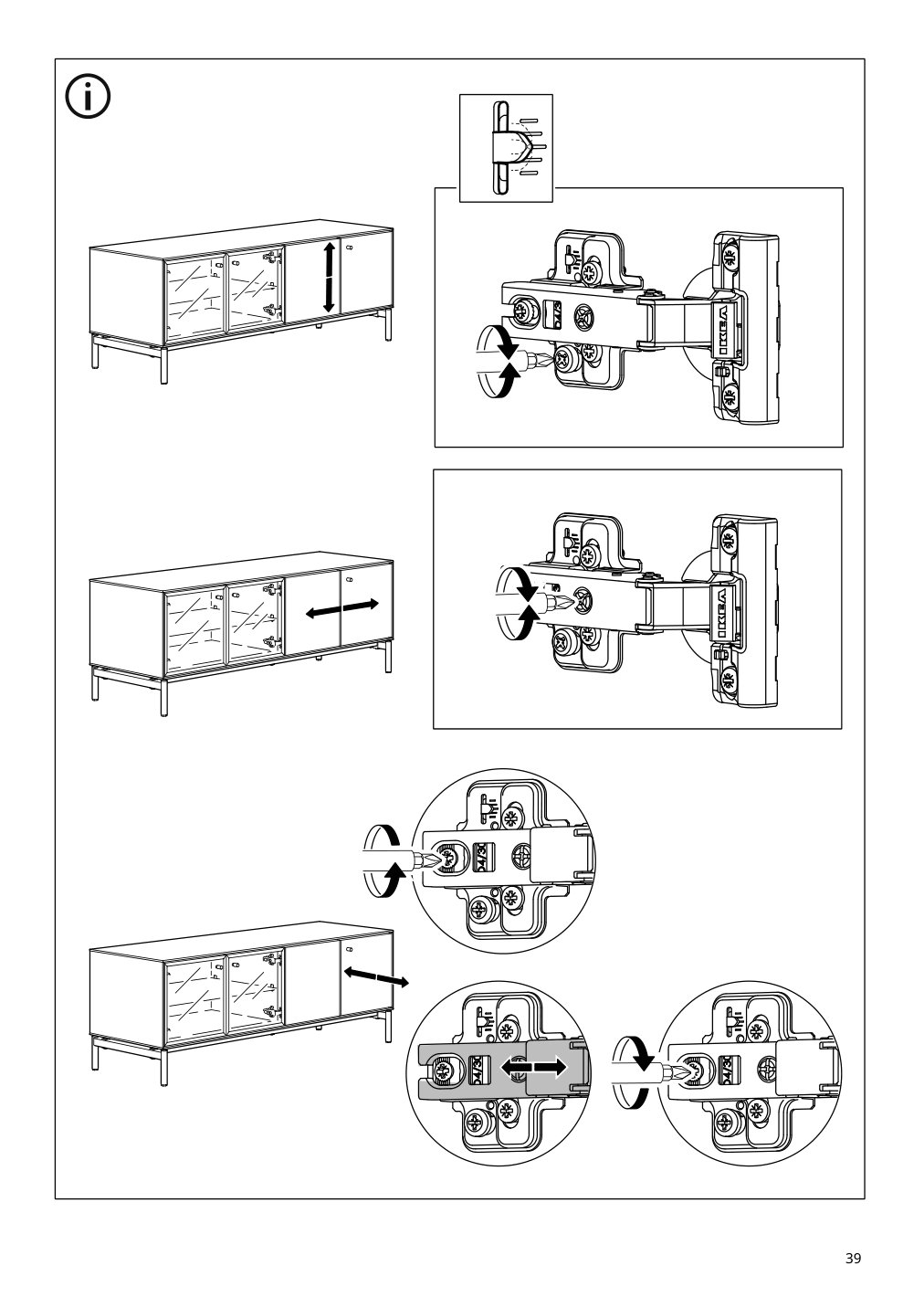 Assembly instructions for IKEA Boastad tv unit black oak veneer | Page 39 - IKEA BOASTAD TV storage combination 595.352.22