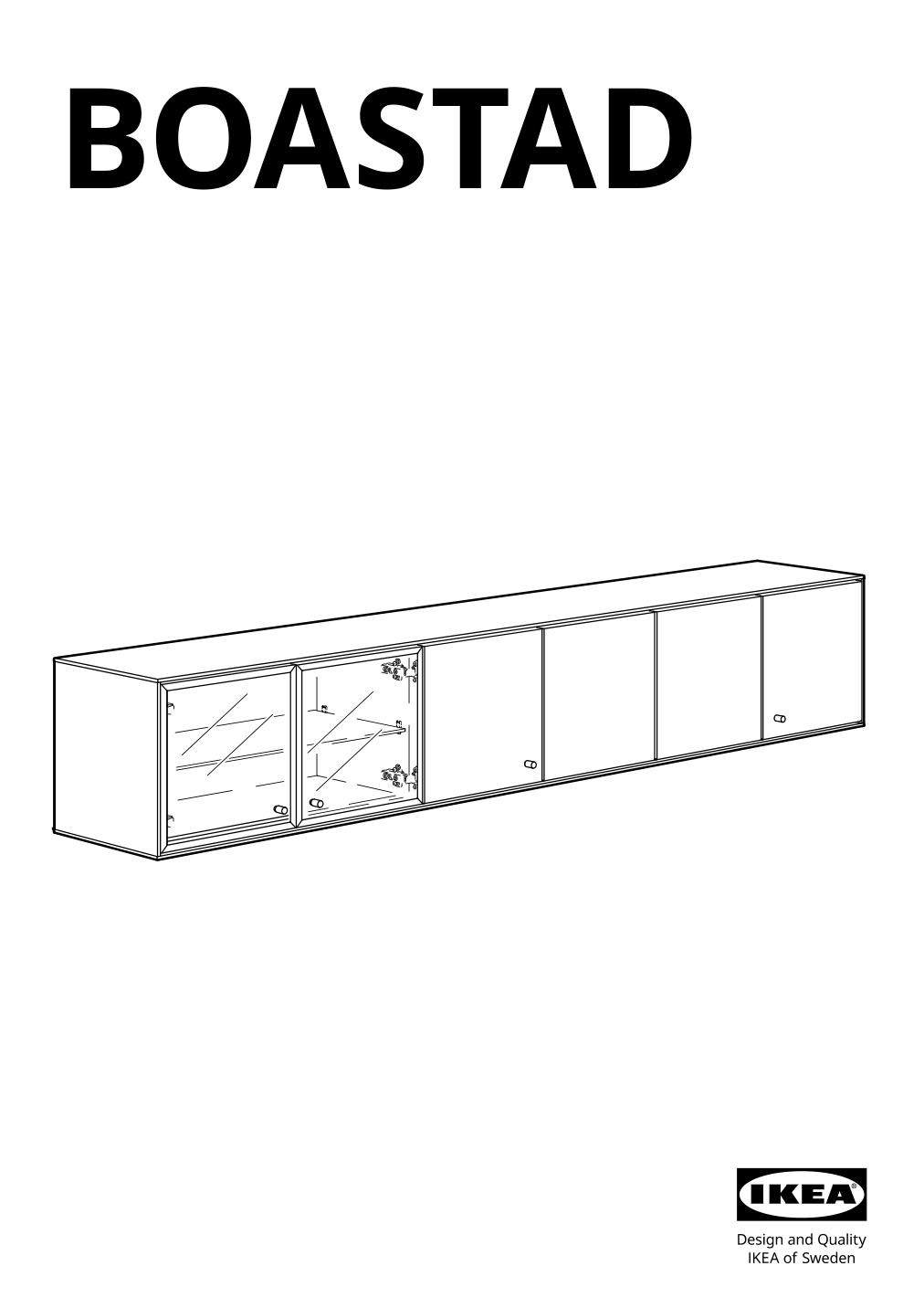 Assembly instructions for IKEA Boastad wall shelf black oak veneer | Page 1 - IKEA BOASTAD TV storage combination 195.352.19