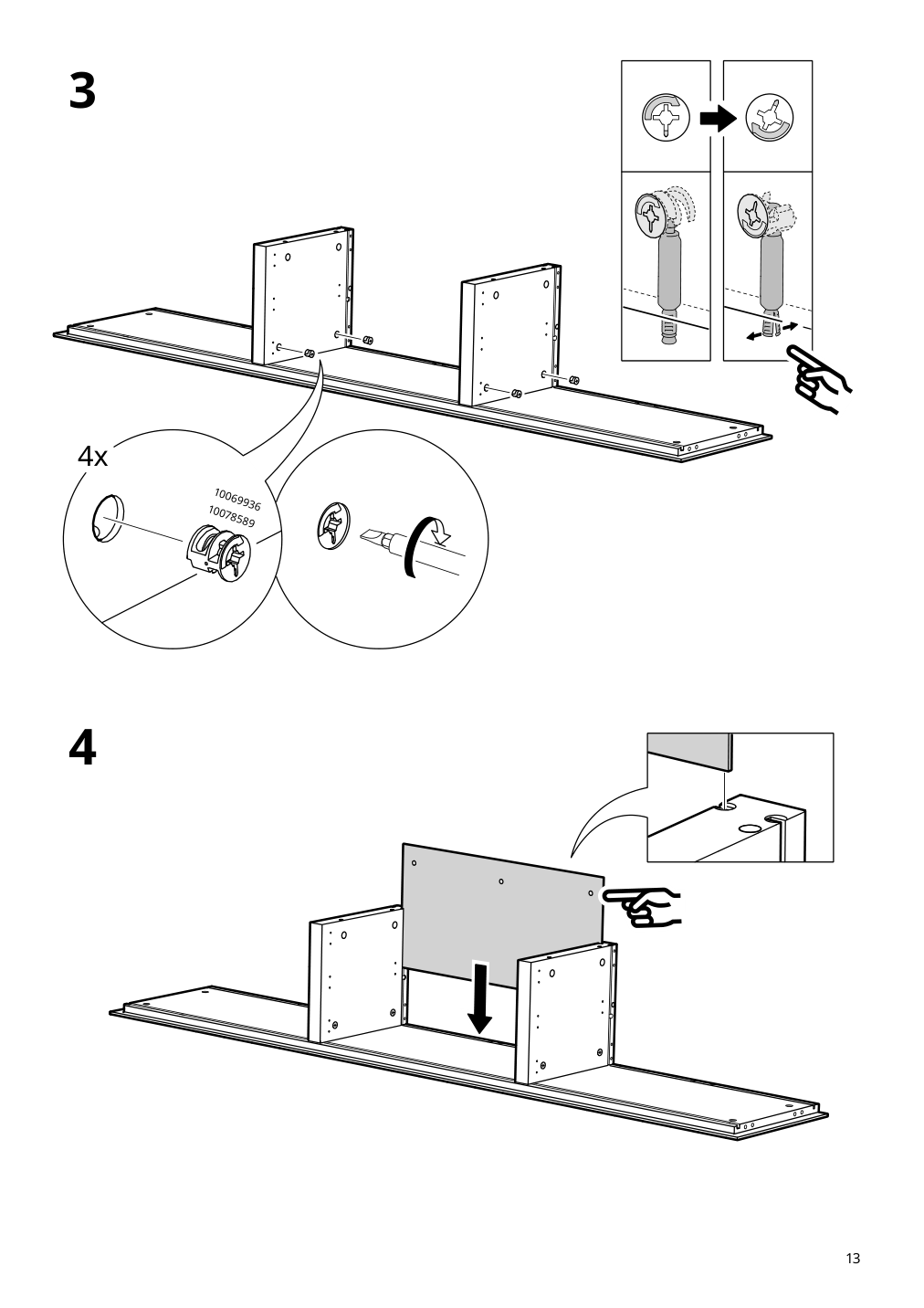 Assembly instructions for IKEA Boastad wall shelf black oak veneer | Page 13 - IKEA BOASTAD TV storage combination 195.352.19