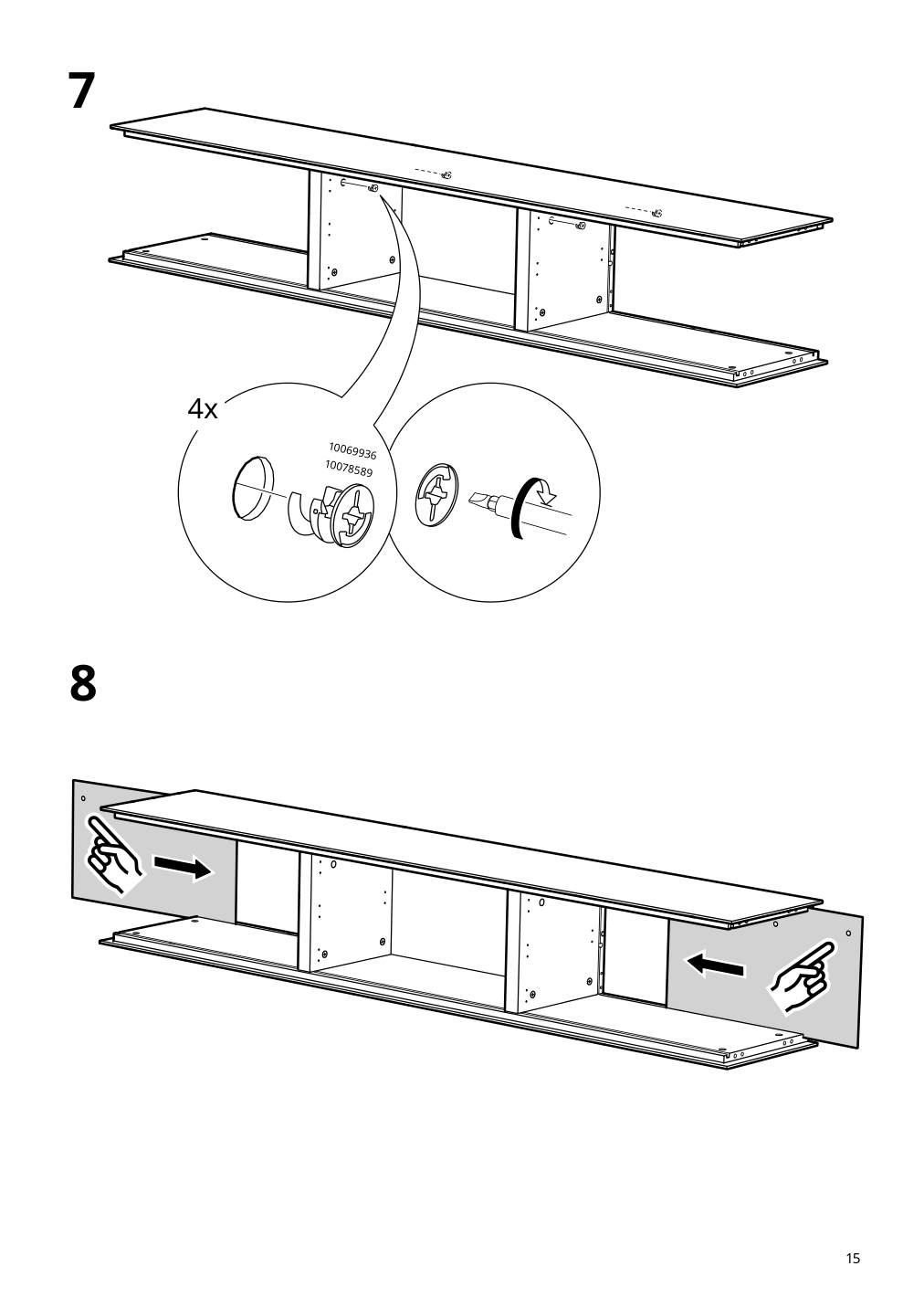 Assembly instructions for IKEA Boastad wall shelf black oak veneer | Page 15 - IKEA BOASTAD TV storage combination 195.352.19