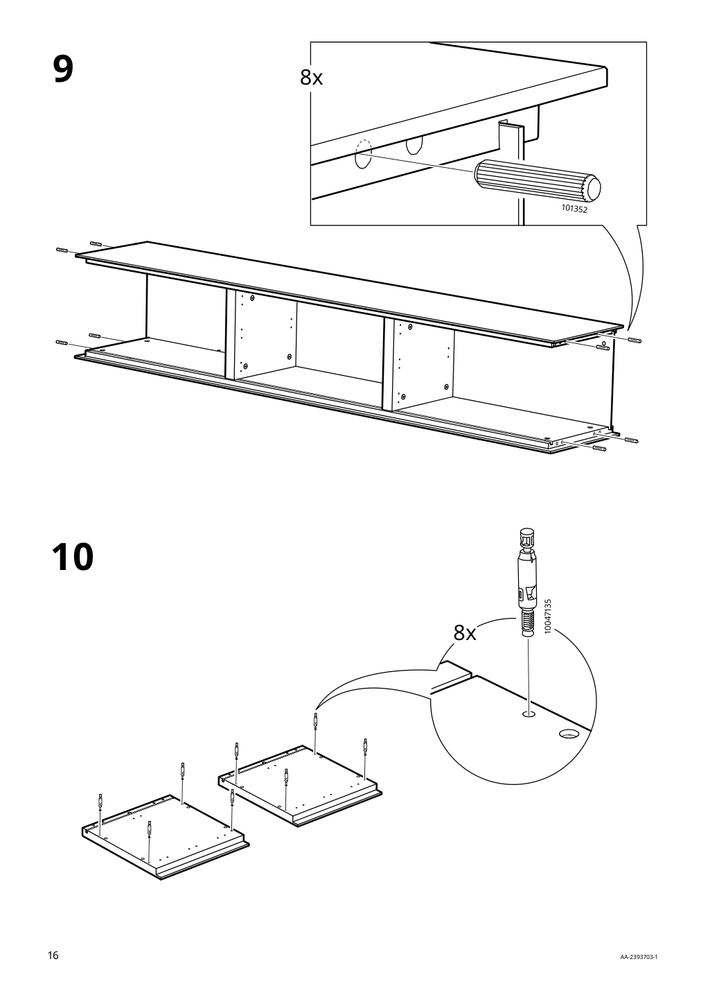 Assembly instructions for IKEA Boastad wall shelf black oak veneer | Page 16 - IKEA BOASTAD TV storage combination 195.352.19