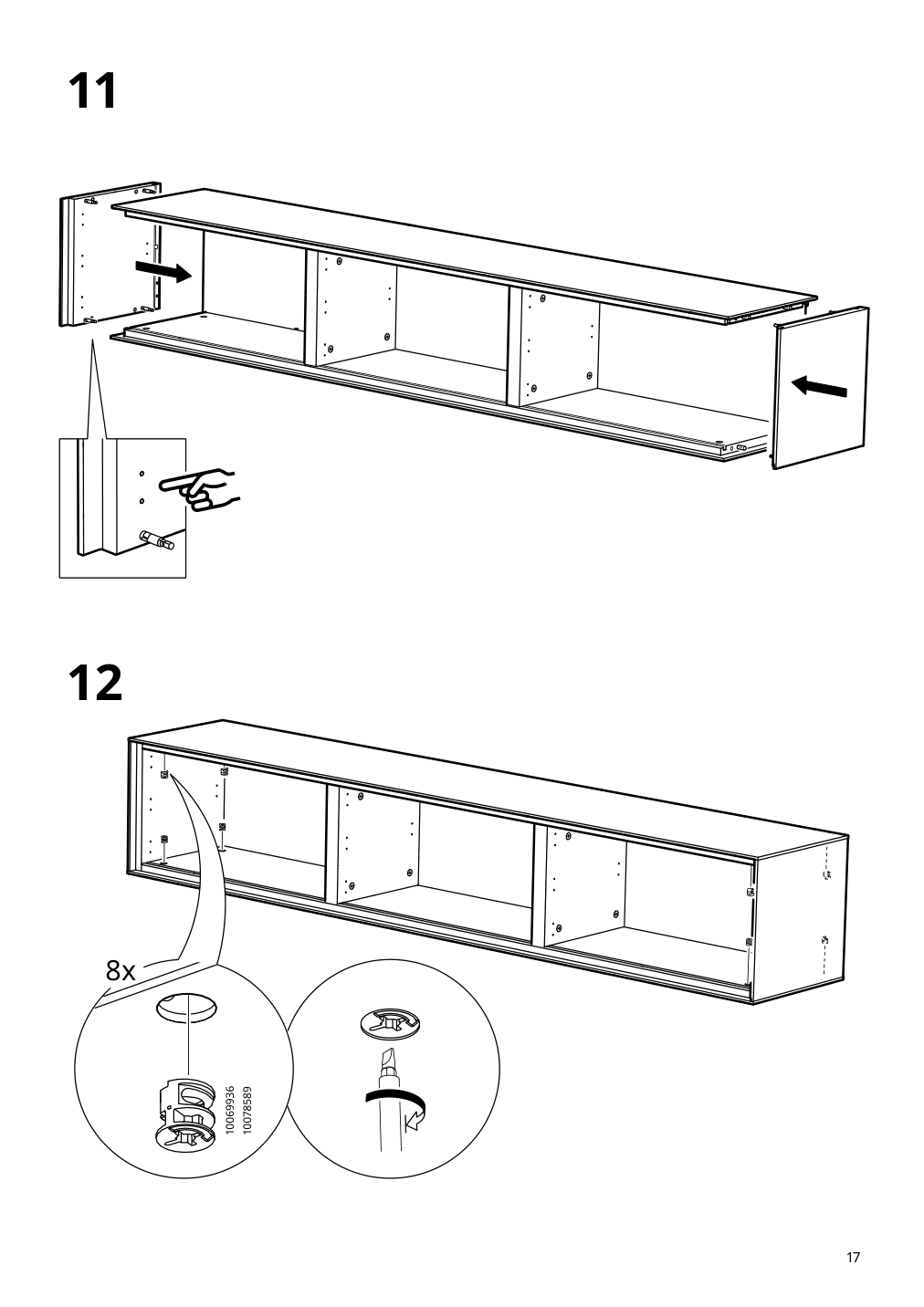 Assembly instructions for IKEA Boastad wall shelf black oak veneer | Page 17 - IKEA BOASTAD TV storage combination 195.352.19