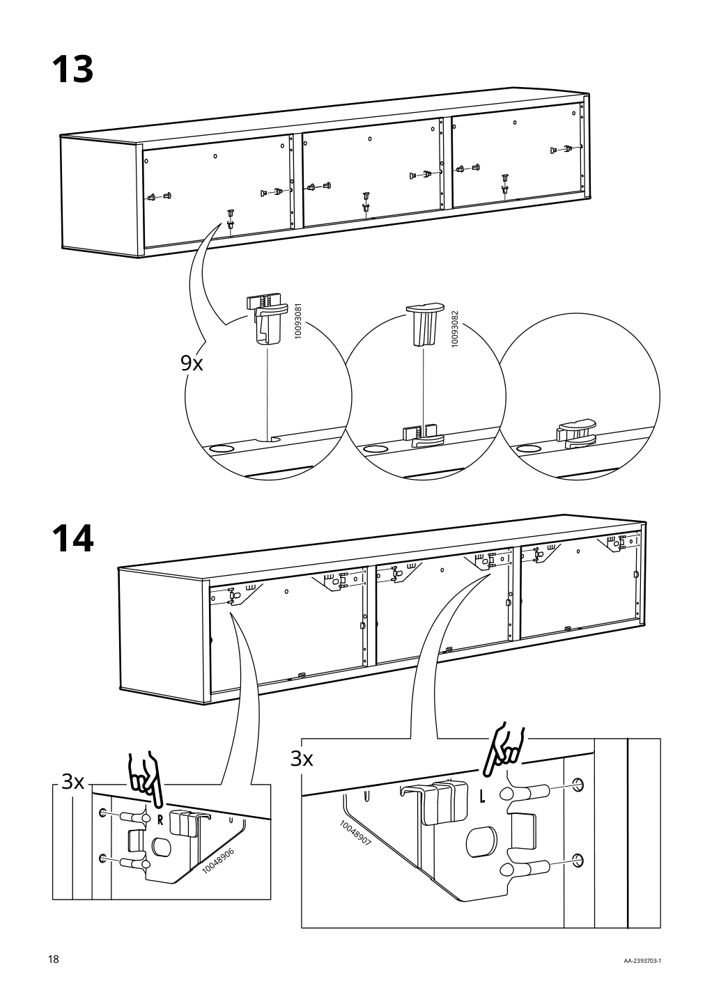 Assembly instructions for IKEA Boastad wall shelf black oak veneer | Page 18 - IKEA BOASTAD TV storage combination 195.352.19