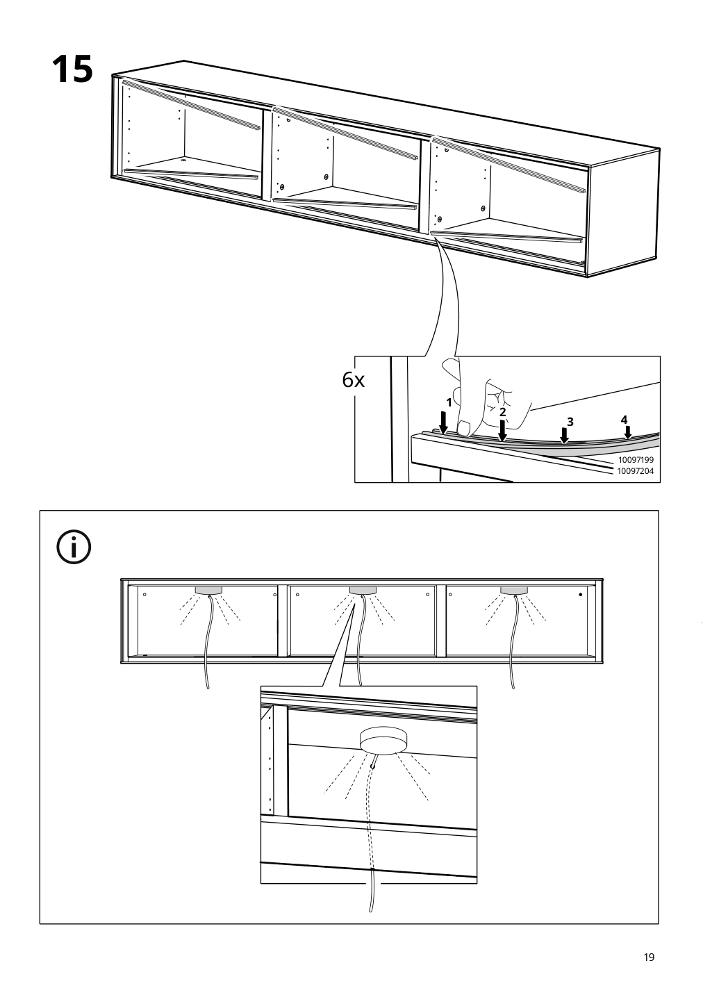 Assembly instructions for IKEA Boastad wall shelf black oak veneer | Page 19 - IKEA BOASTAD TV storage combination 195.352.19