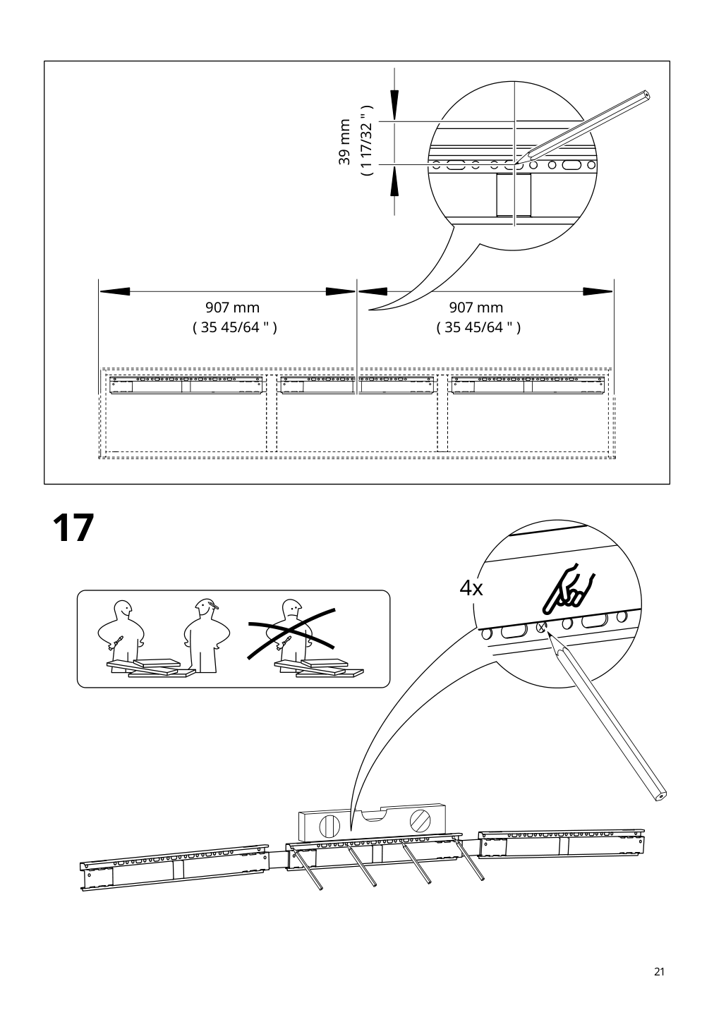 Assembly instructions for IKEA Boastad wall shelf black oak veneer | Page 21 - IKEA BOASTAD TV storage combination 195.352.19