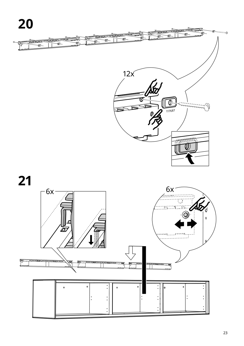 Assembly instructions for IKEA Boastad wall shelf black oak veneer | Page 23 - IKEA BOASTAD TV storage combination 195.352.19