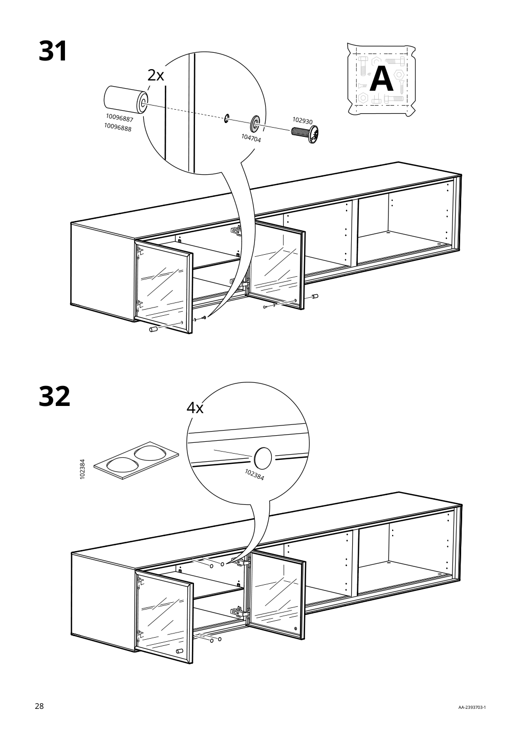 Assembly instructions for IKEA Boastad wall shelf black oak veneer | Page 28 - IKEA BOASTAD TV storage combination 195.352.19