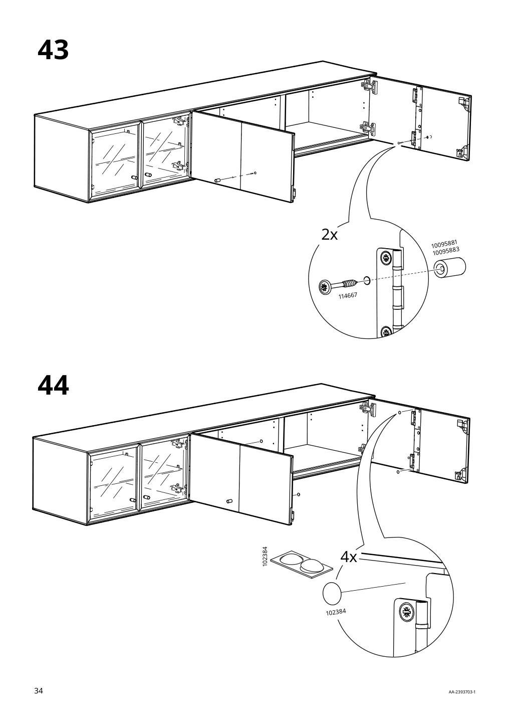 Assembly instructions for IKEA Boastad wall shelf black oak veneer | Page 34 - IKEA BOASTAD TV storage combination 195.352.19