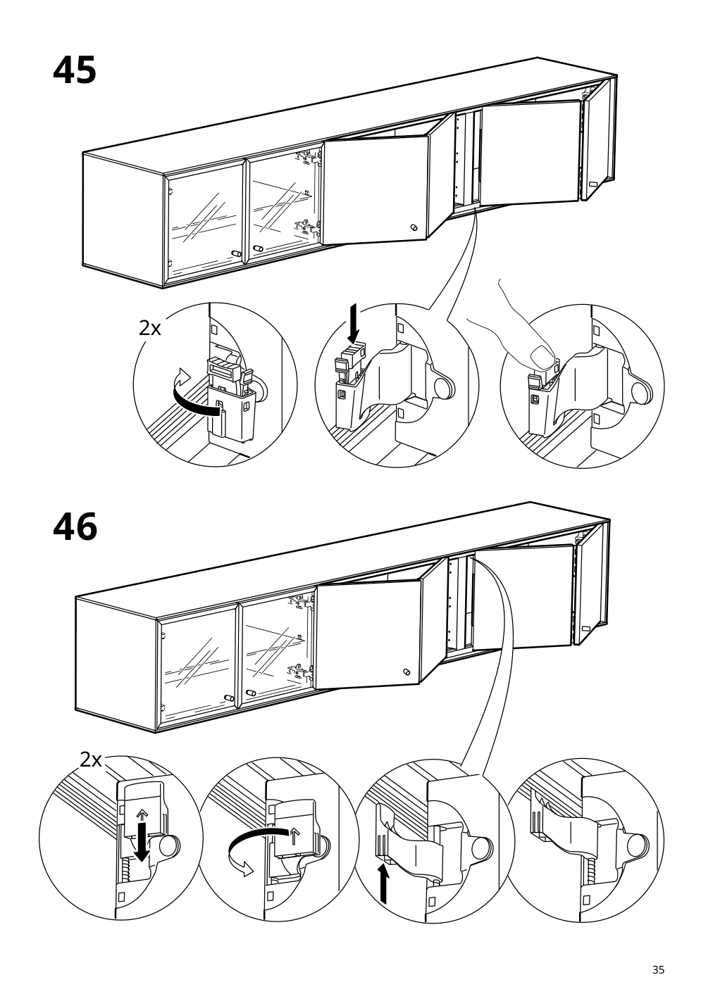 Assembly instructions for IKEA Boastad wall shelf black oak veneer | Page 35 - IKEA BOASTAD TV storage combination 195.352.19