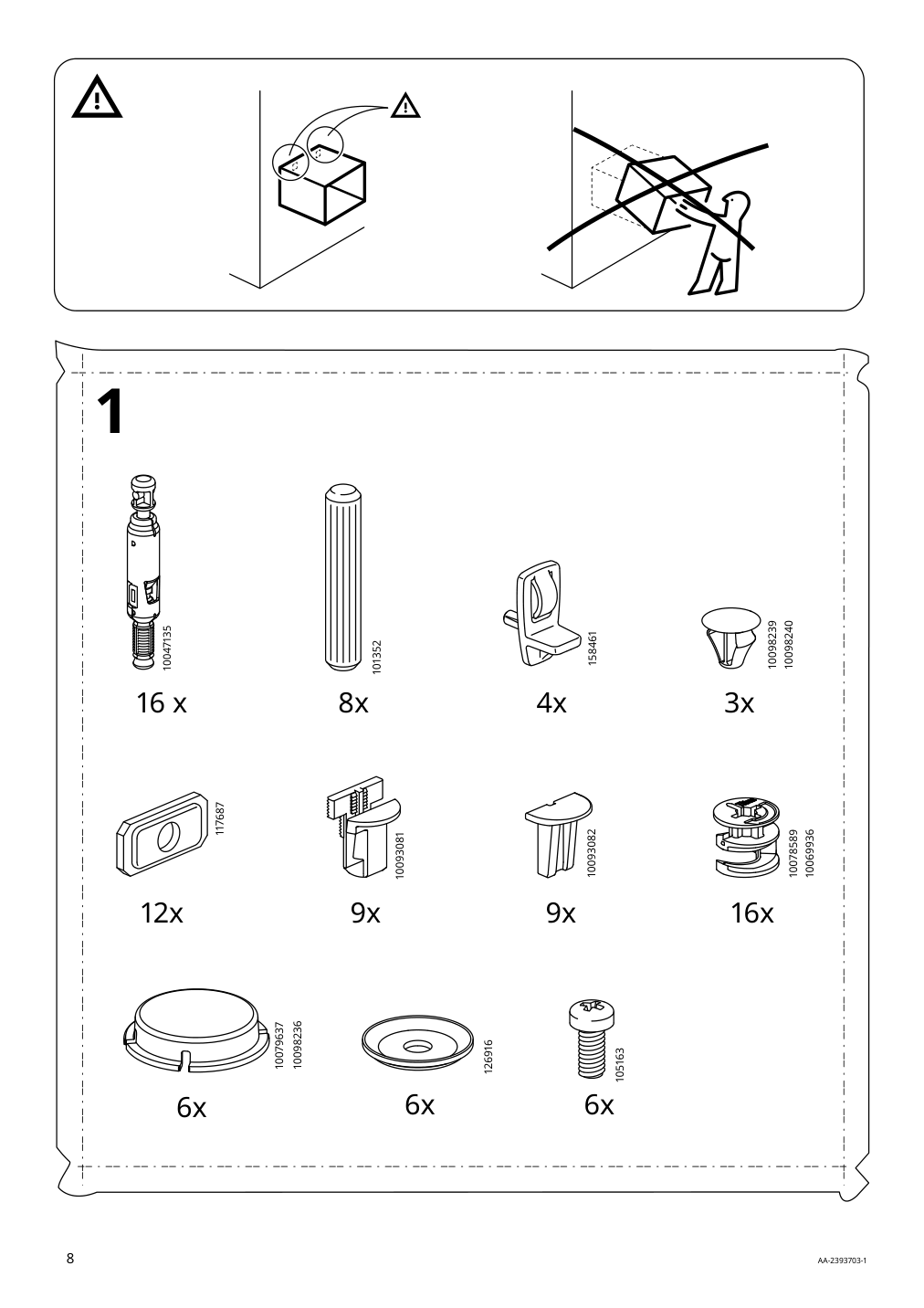 Assembly instructions for IKEA Boastad wall shelf black oak veneer | Page 8 - IKEA BOASTAD TV storage combination 195.352.19