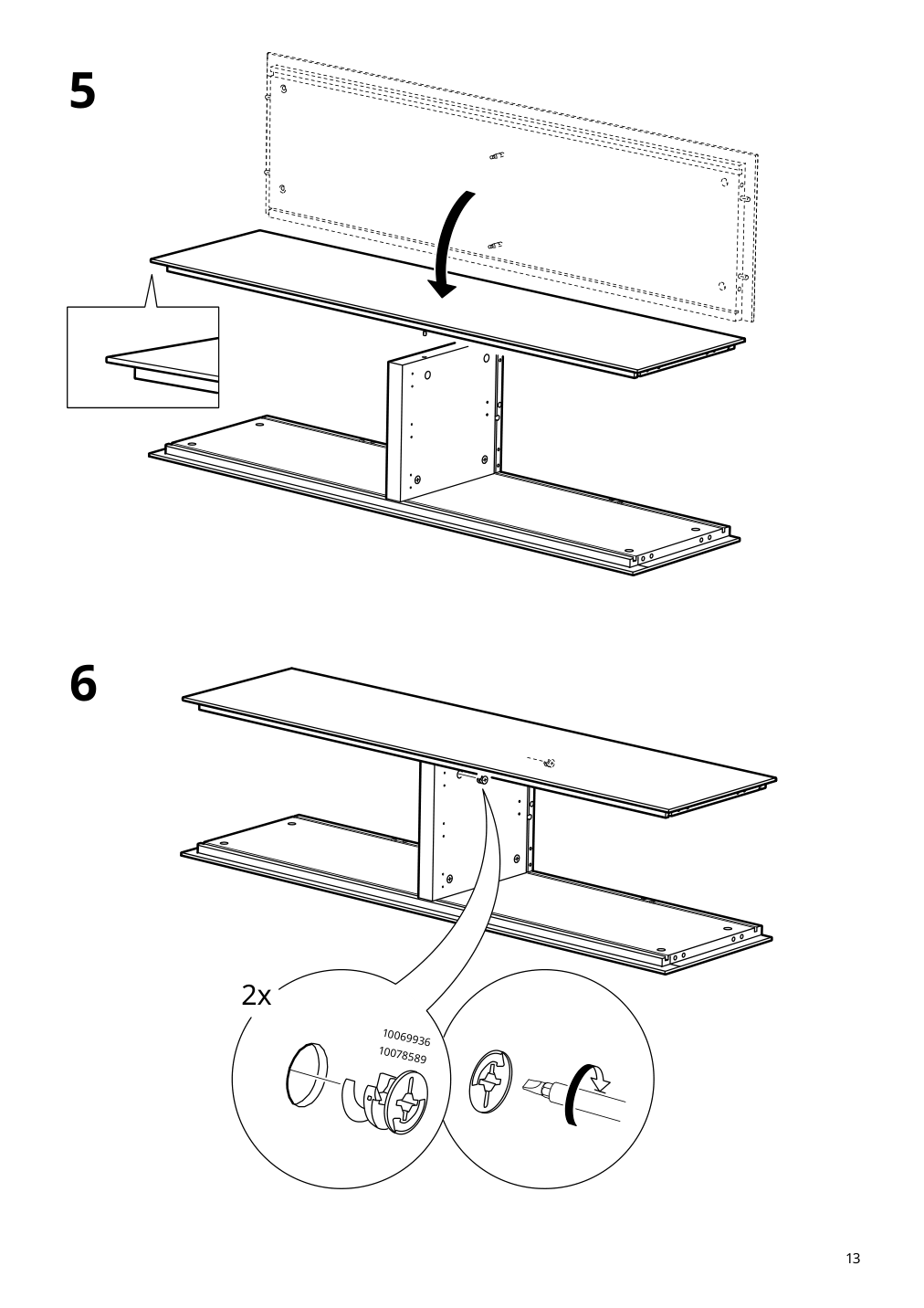 Assembly instructions for IKEA Boastad wall shelf black oak veneer | Page 13 - IKEA BOASTAD TV storage combination 595.352.22