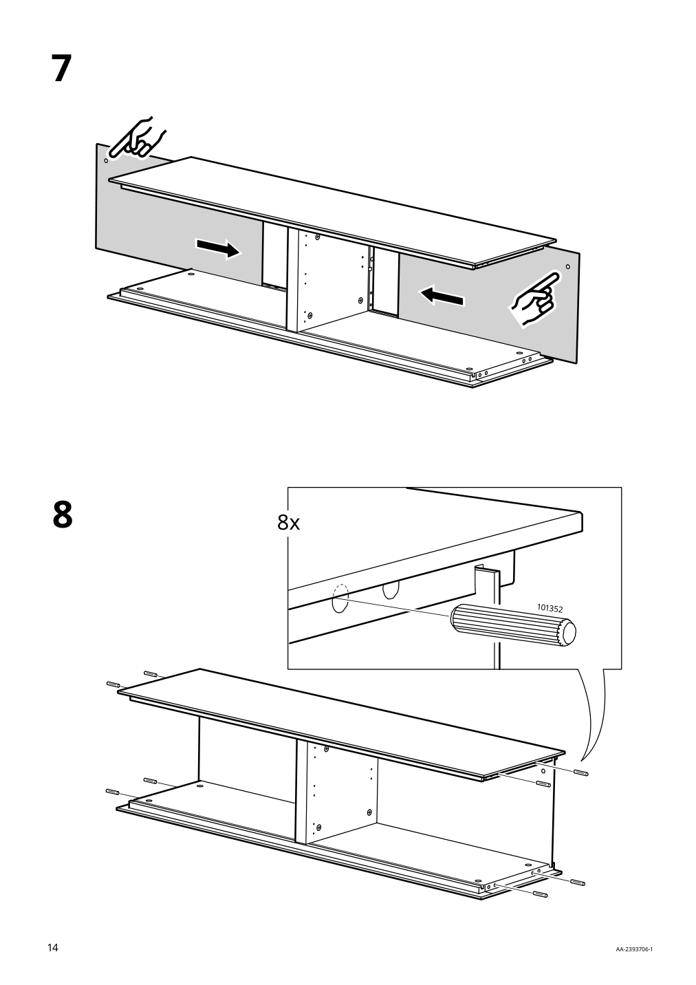 Assembly instructions for IKEA Boastad wall shelf black oak veneer | Page 14 - IKEA BOASTAD TV storage combination 595.352.22